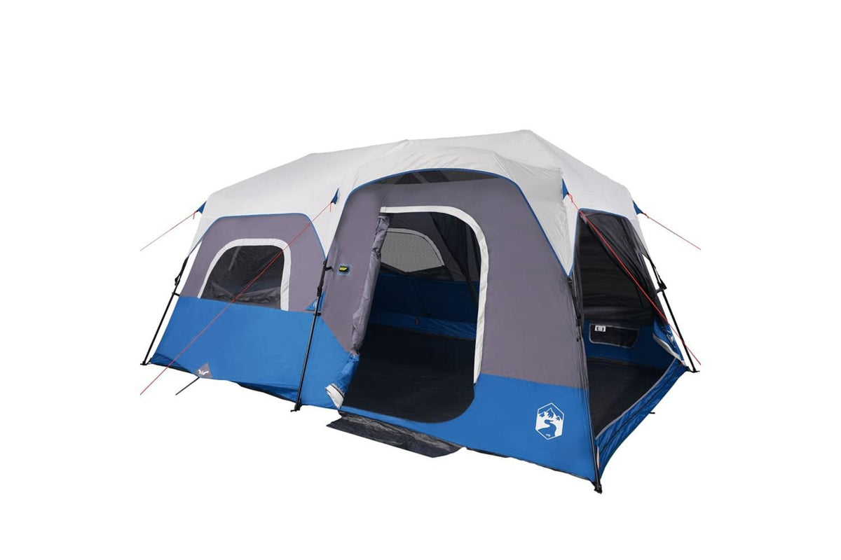 Vidaxl Family Tent With Led 9-person Light Blue Quick Release-4