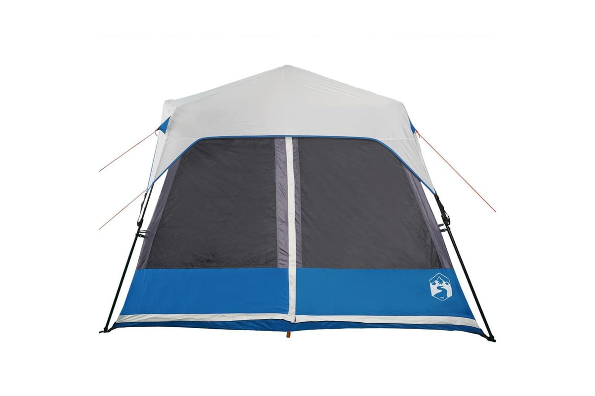 Vidaxl Family Tent With Led 9-person Light Blue Quick Release-8