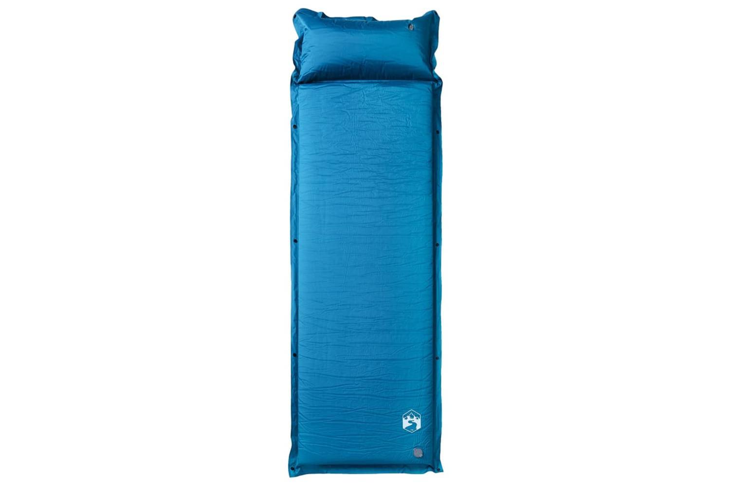 Vidaxl Self Inflating Camping Mattress With Pillow 1-person Turquoise-2