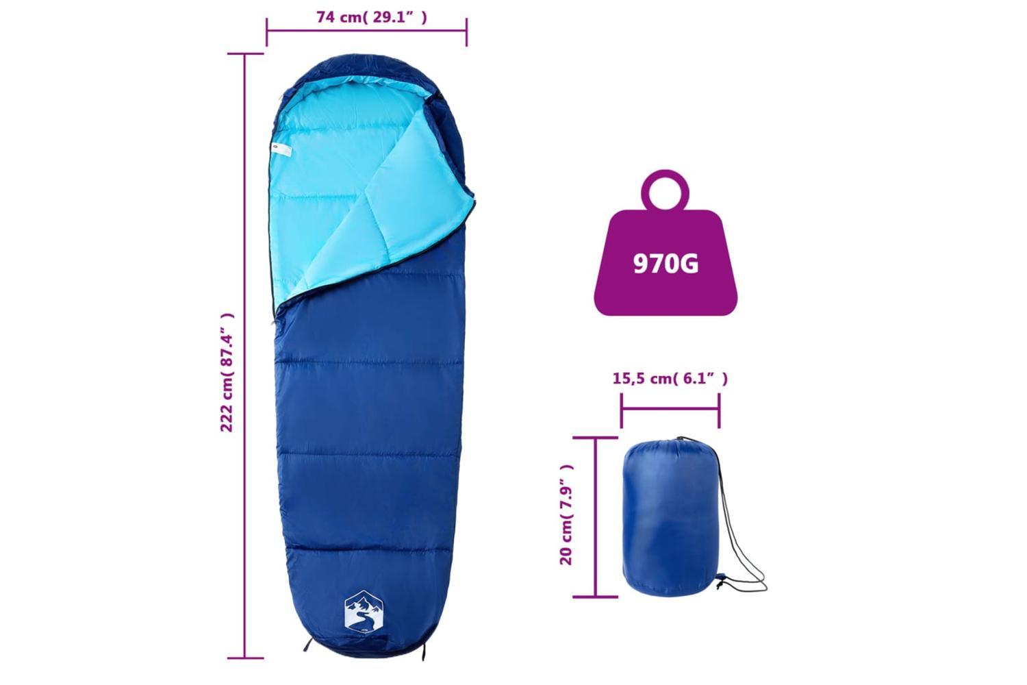 Vidaxl Mummy Sleeping Bag For Adults Camping 3 Seasons-5