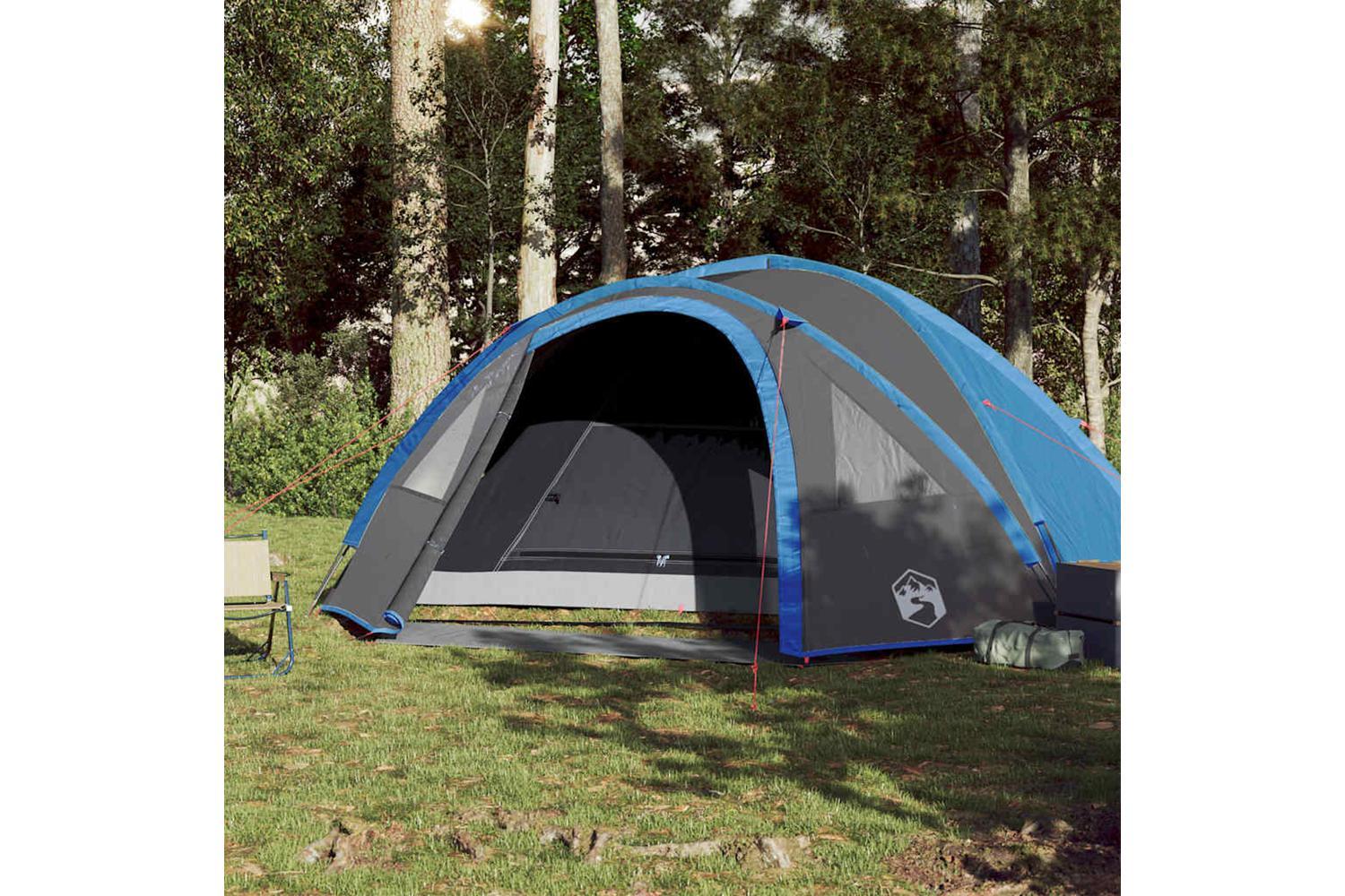 Vidaxl Camping Tent Dome 4-person Blue Waterproof-3