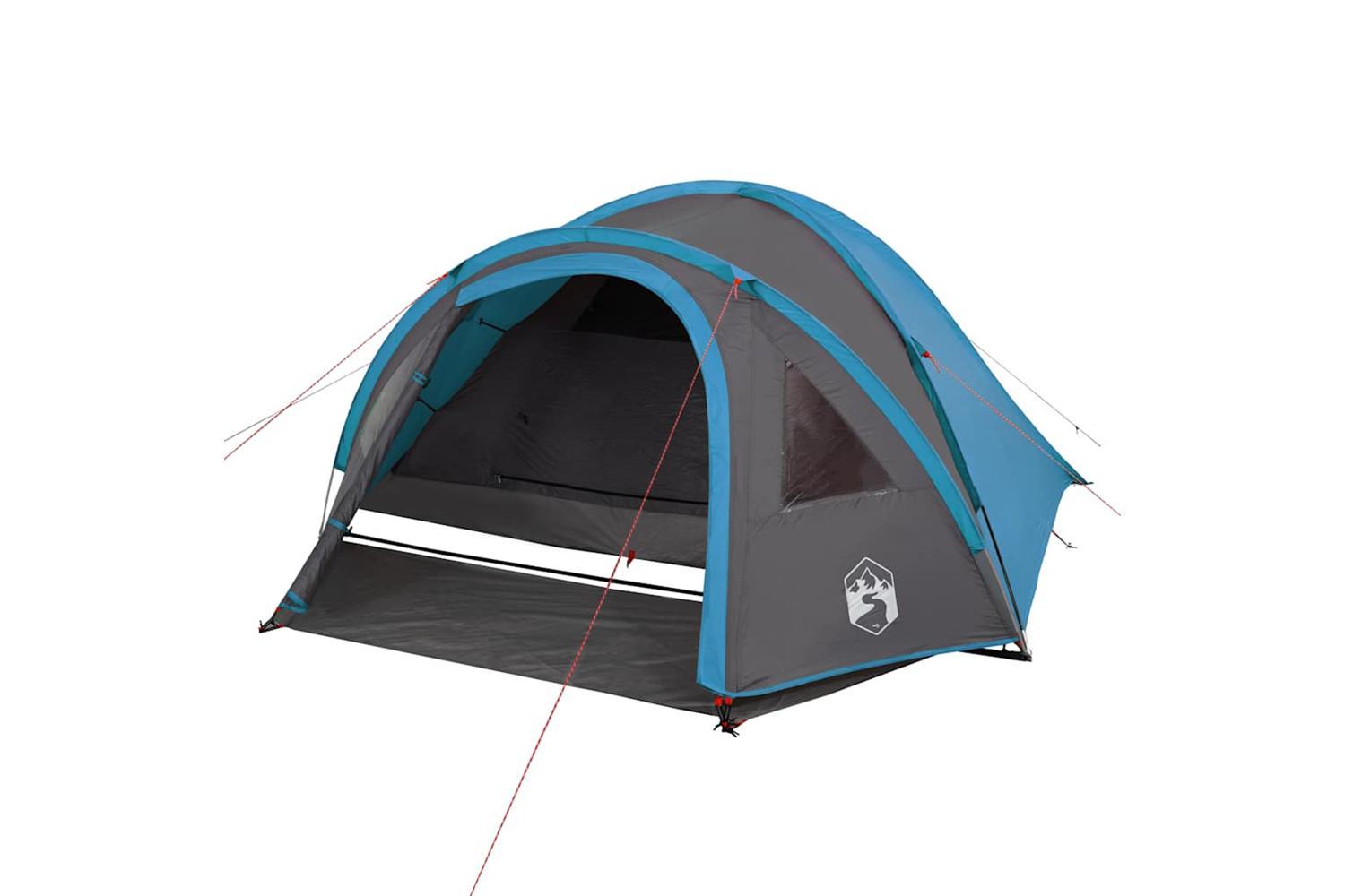 Vidaxl Camping Tent Dome 4-person Blue Waterproof-4