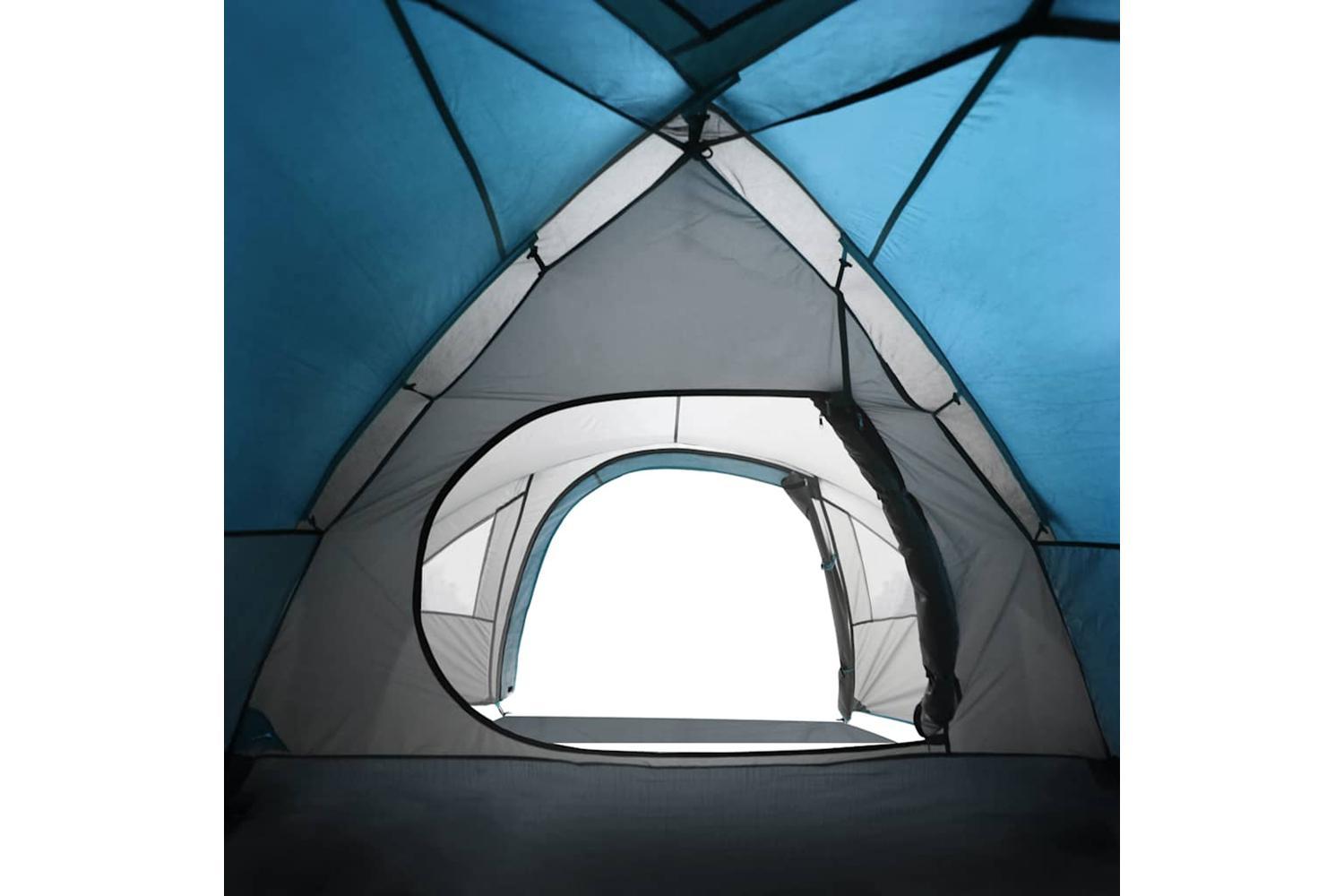Vidaxl Camping Tent Dome 4-person Blue Waterproof-9