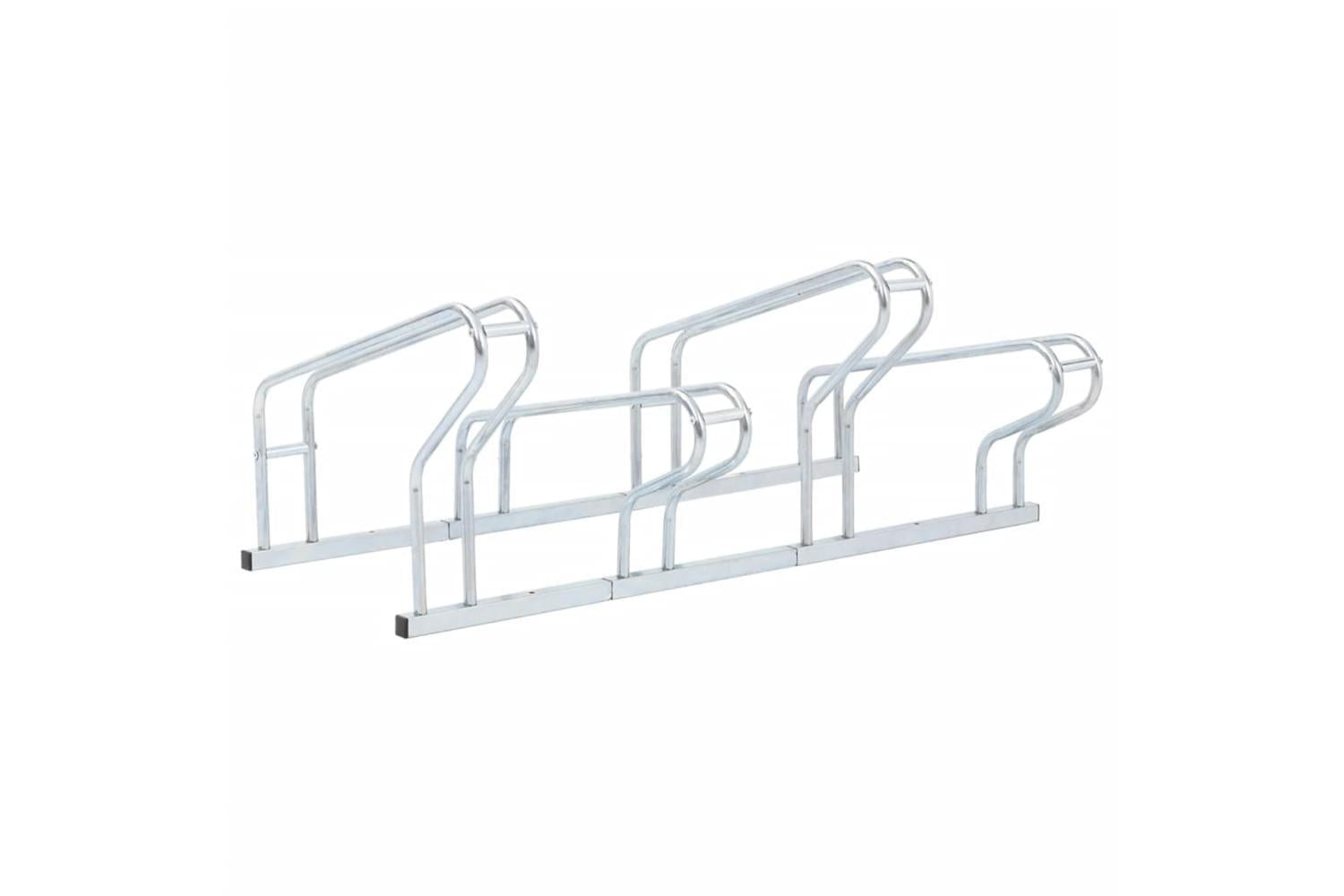 Vidaxl Bicycle Stand For 4 Bikes Floor Freestanding Galvanised Steel-5