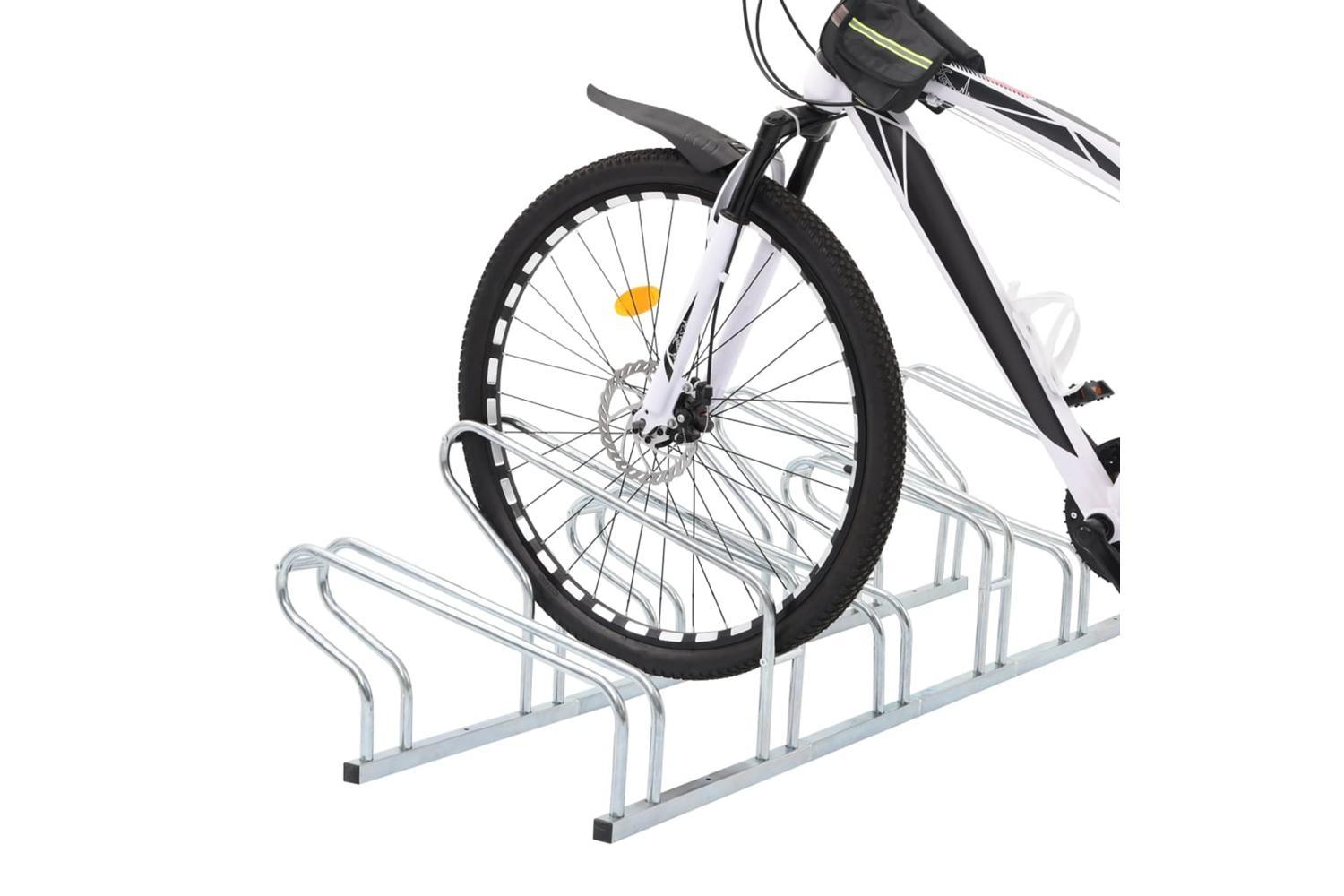 Vidaxl Bicycle Stand For 6 Bikes Floor Freestanding Galvanised Steel-2