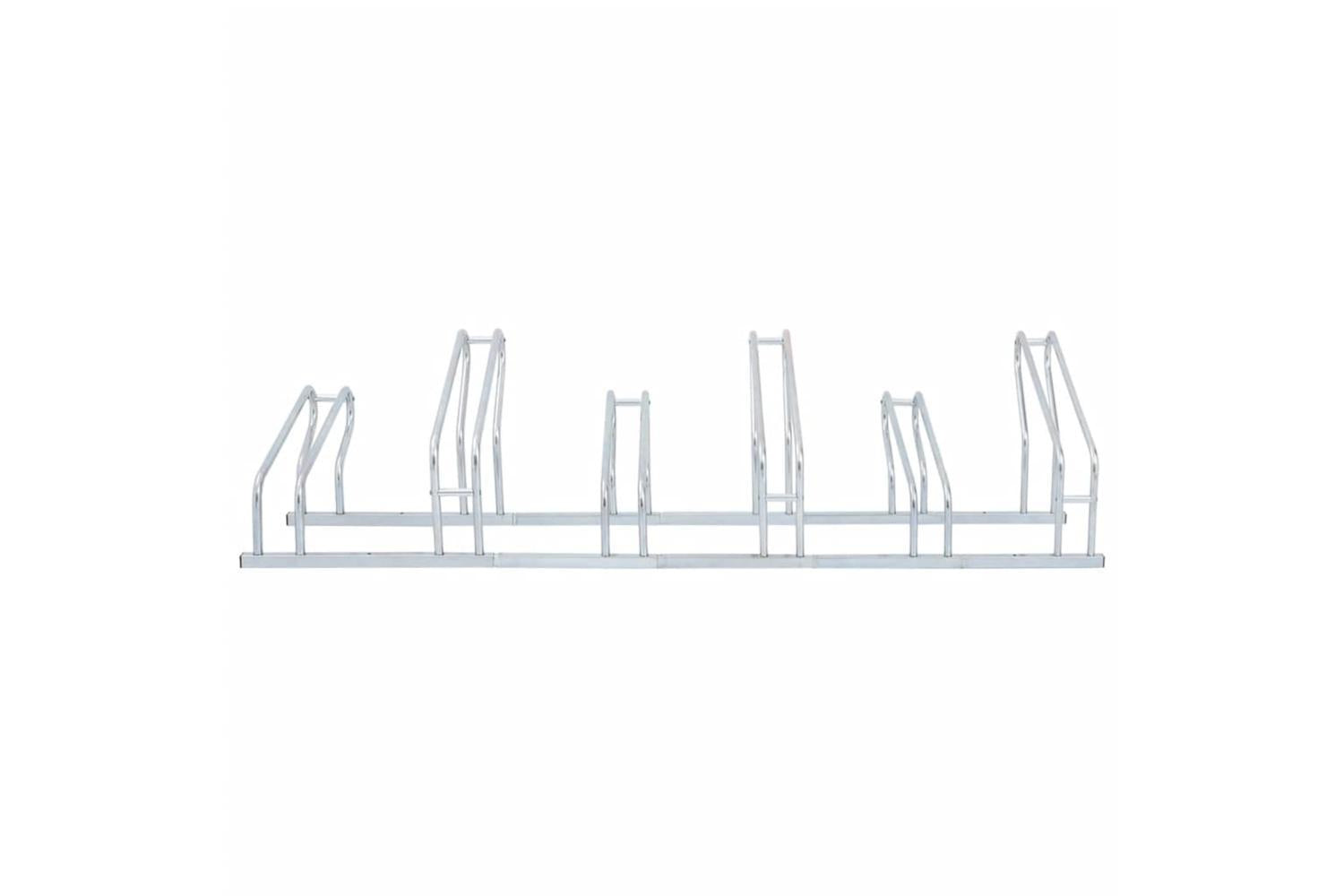 Vidaxl Bicycle Stand For 6 Bikes Floor Freestanding Galvanised Steel-3