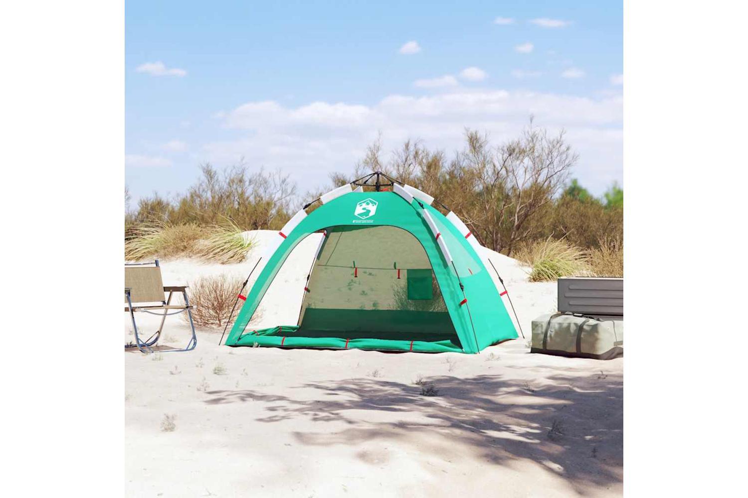 Vidaxl Beach Tent 2-person Sea Green Quick Release Waterproof-3