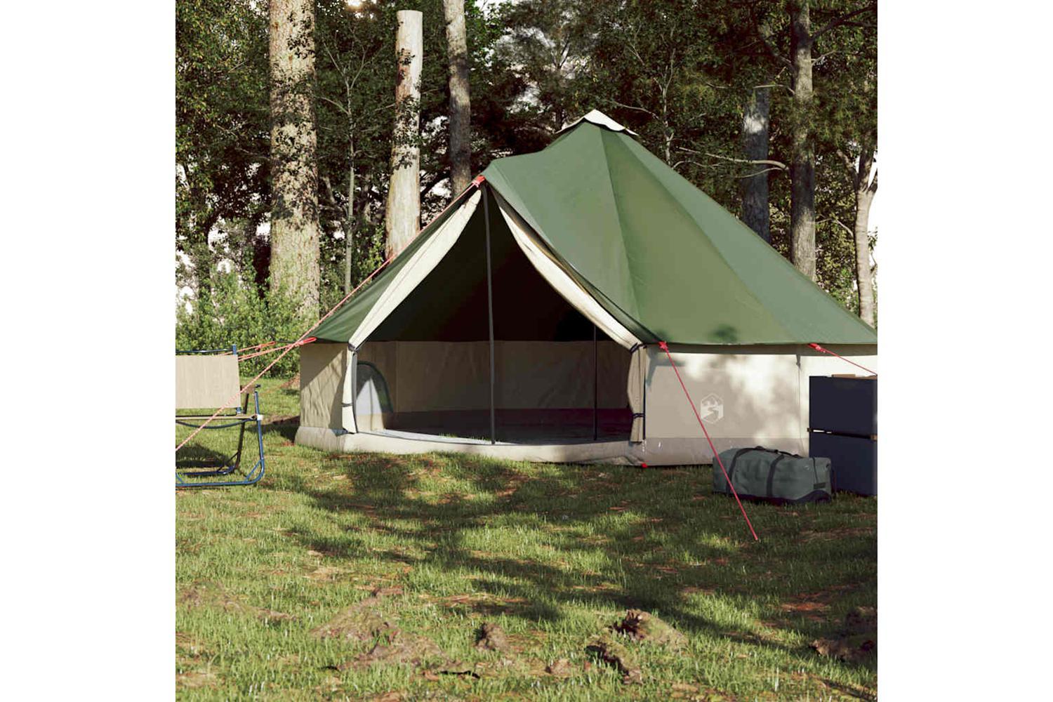 Vidaxl Family Tent Tipi 6-person Green Waterproof-3