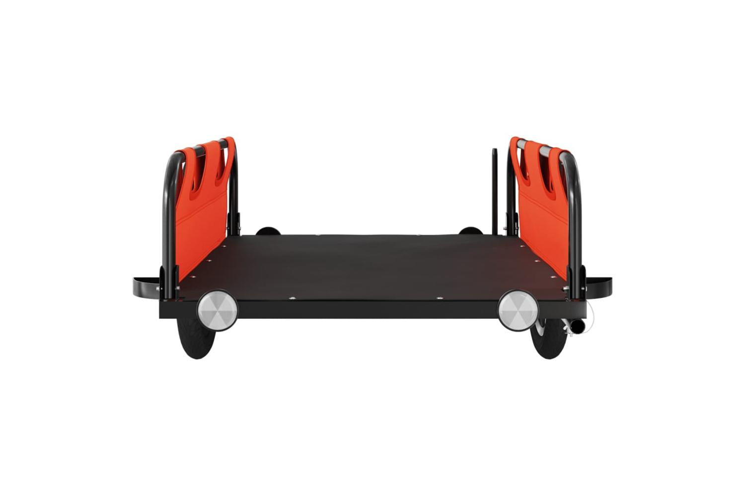 Vidaxl Bike Trailer Orange Oxford Fabric And Iron-5