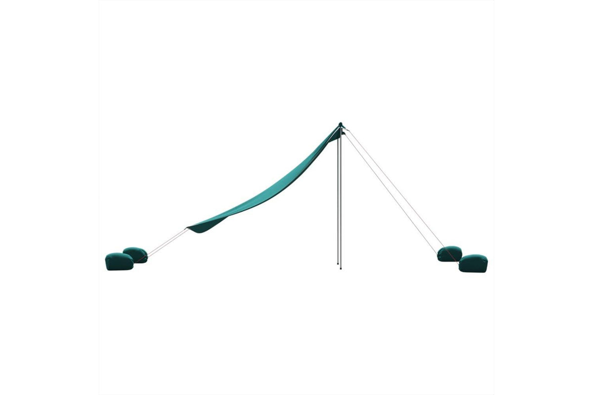 Vidaxl Beach Canopy With Sand Anchors Green 214x236 Cm-5