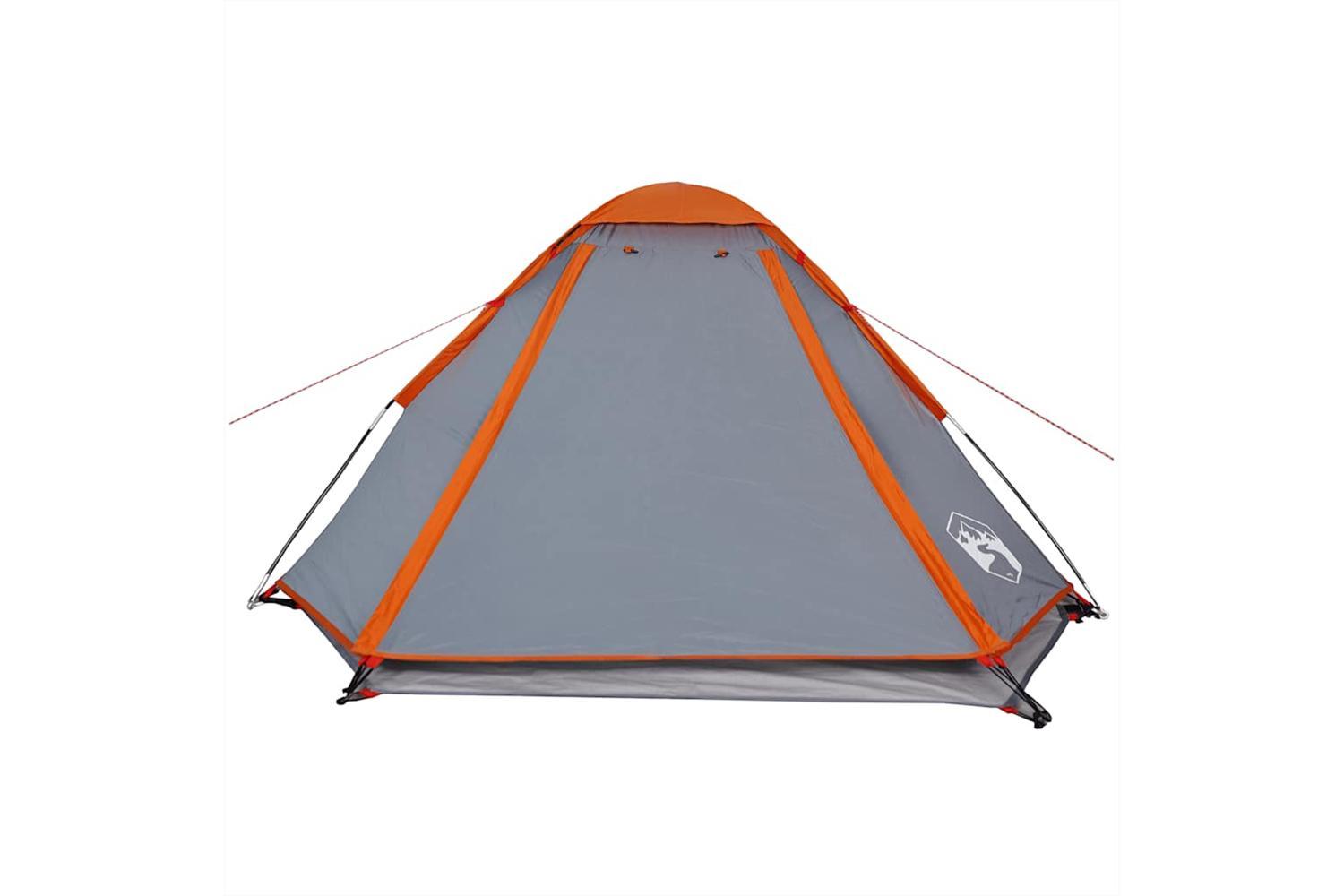 Vidaxl Camping Tent Dome 4-person Grey And Orange Waterproof-7