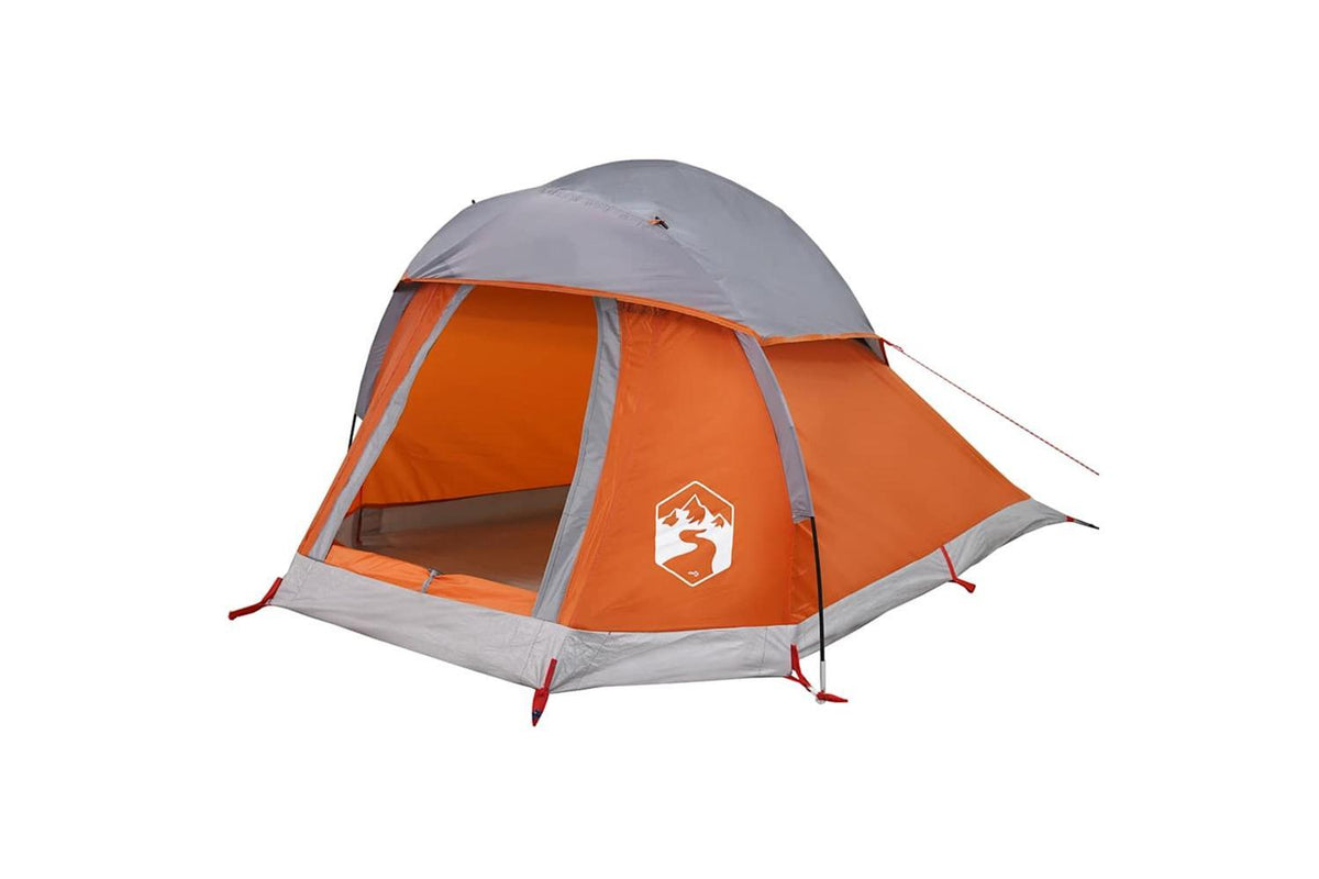 Vidaxl Camping Tent Dome 1-person Grey And Orange Waterproof-4