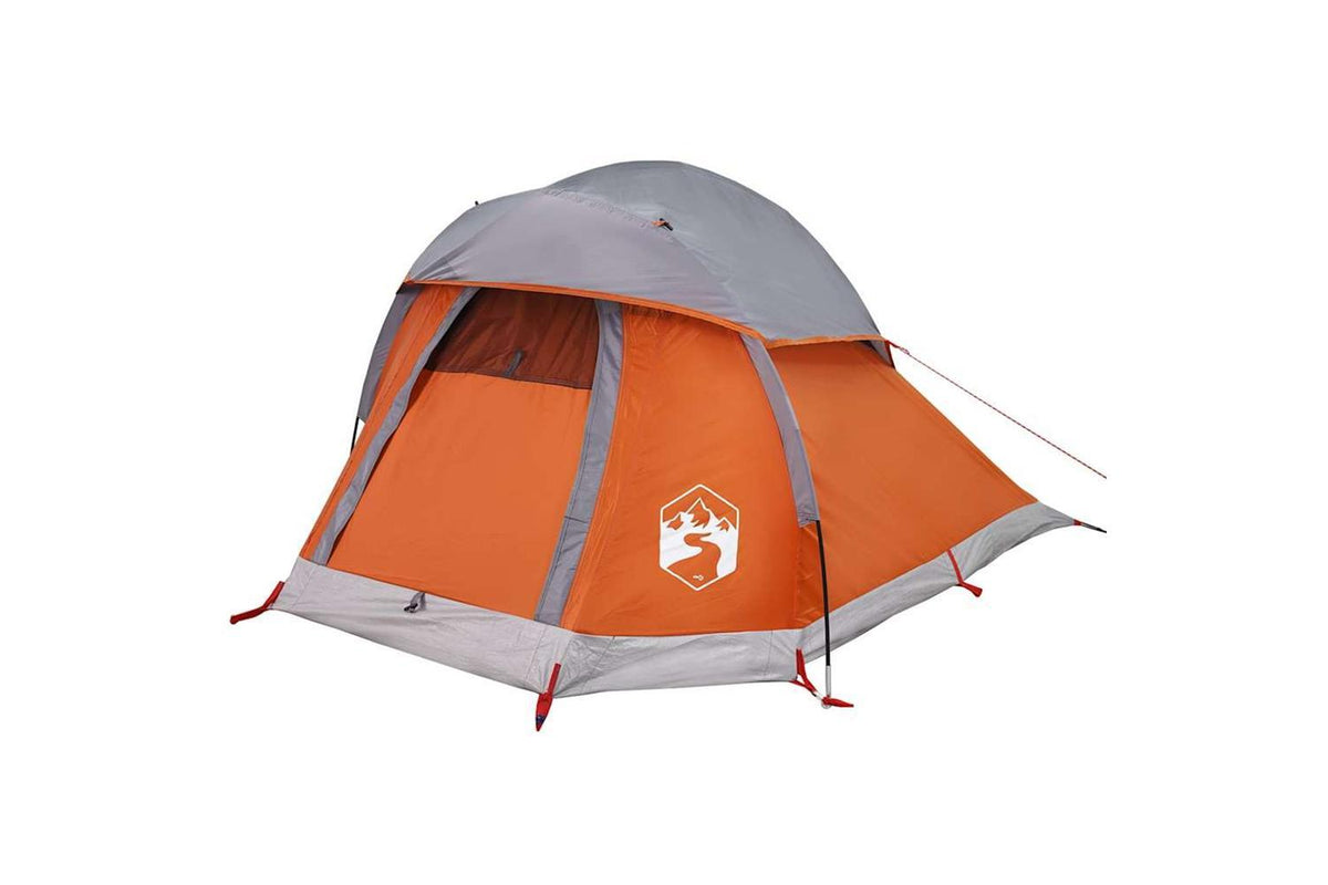 Vidaxl Camping Tent Dome 1-person Grey And Orange Waterproof-5