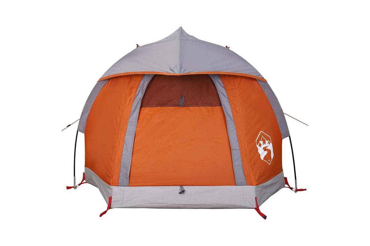 Vidaxl Camping Tent Dome 1-person Grey And Orange Waterproof-6