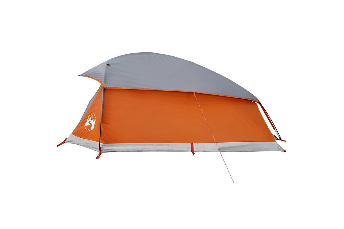 Vidaxl Camping Tent Dome 1-person Grey And Orange Waterproof-8