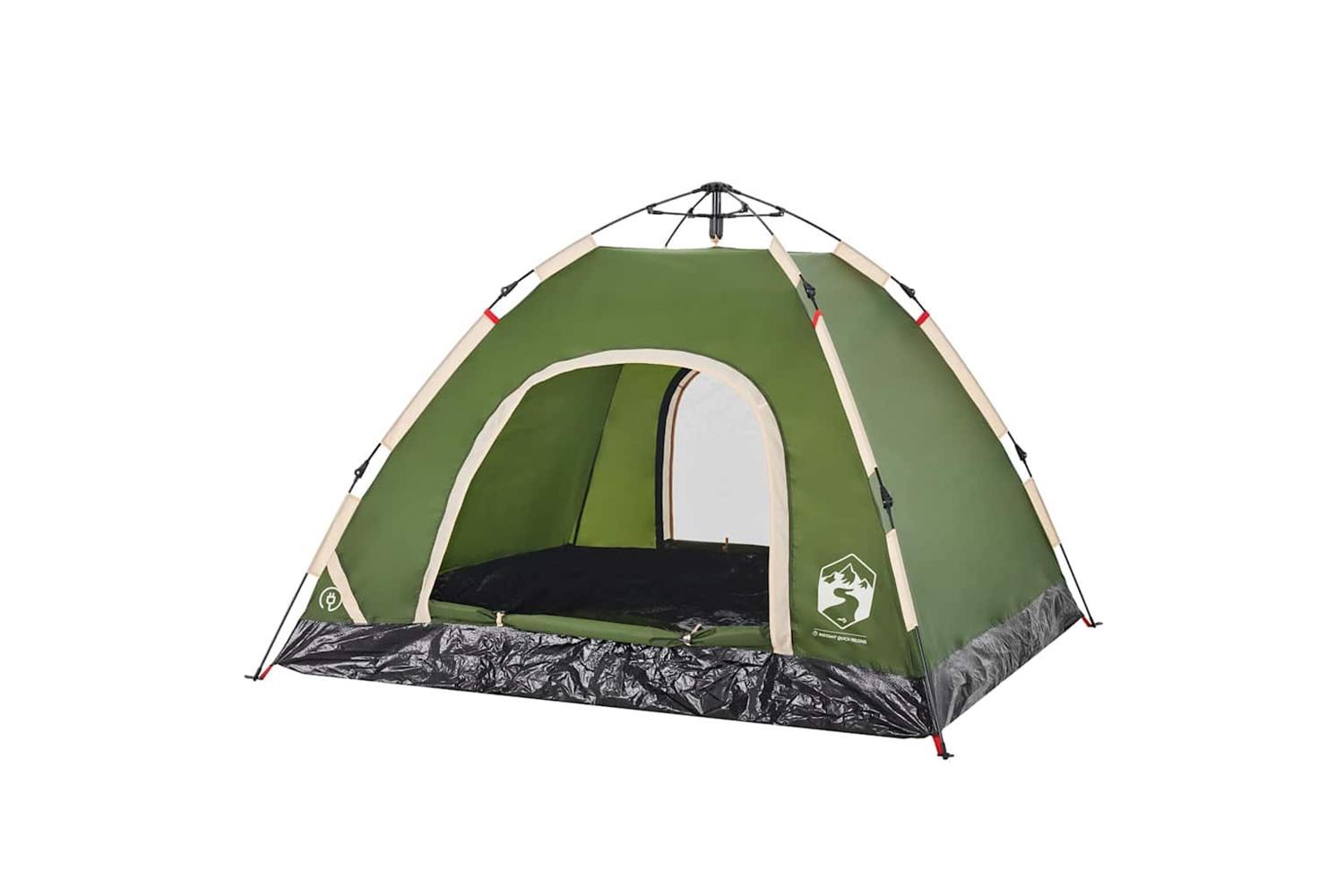 Vidaxl Camping Tent 3-person Green Quick Release-5