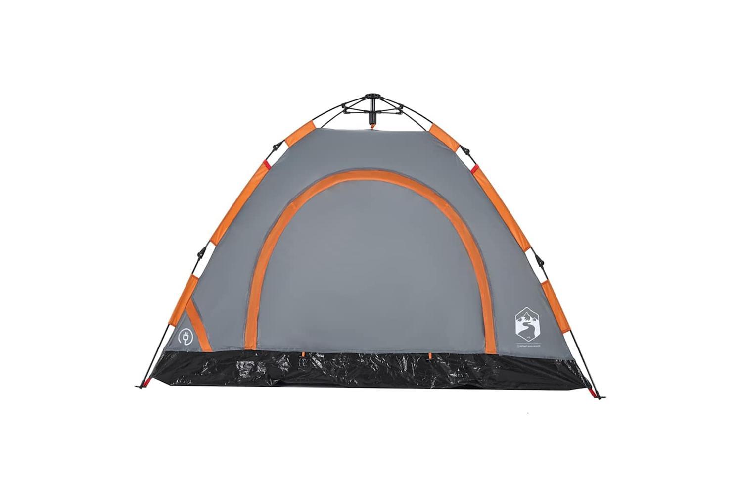 Vidaxl Camping Tent 3-person Grey And Orange Quick Release-7
