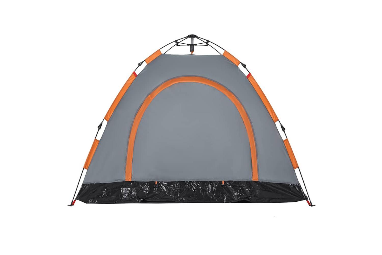 Vidaxl Camping Tent 3-person Grey And Orange Quick Release-9