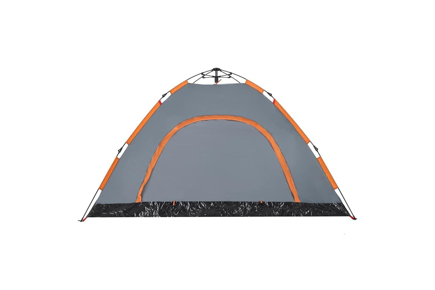 Vidaxl Camping Tent 4-person Grey And Orange Quick Release-9