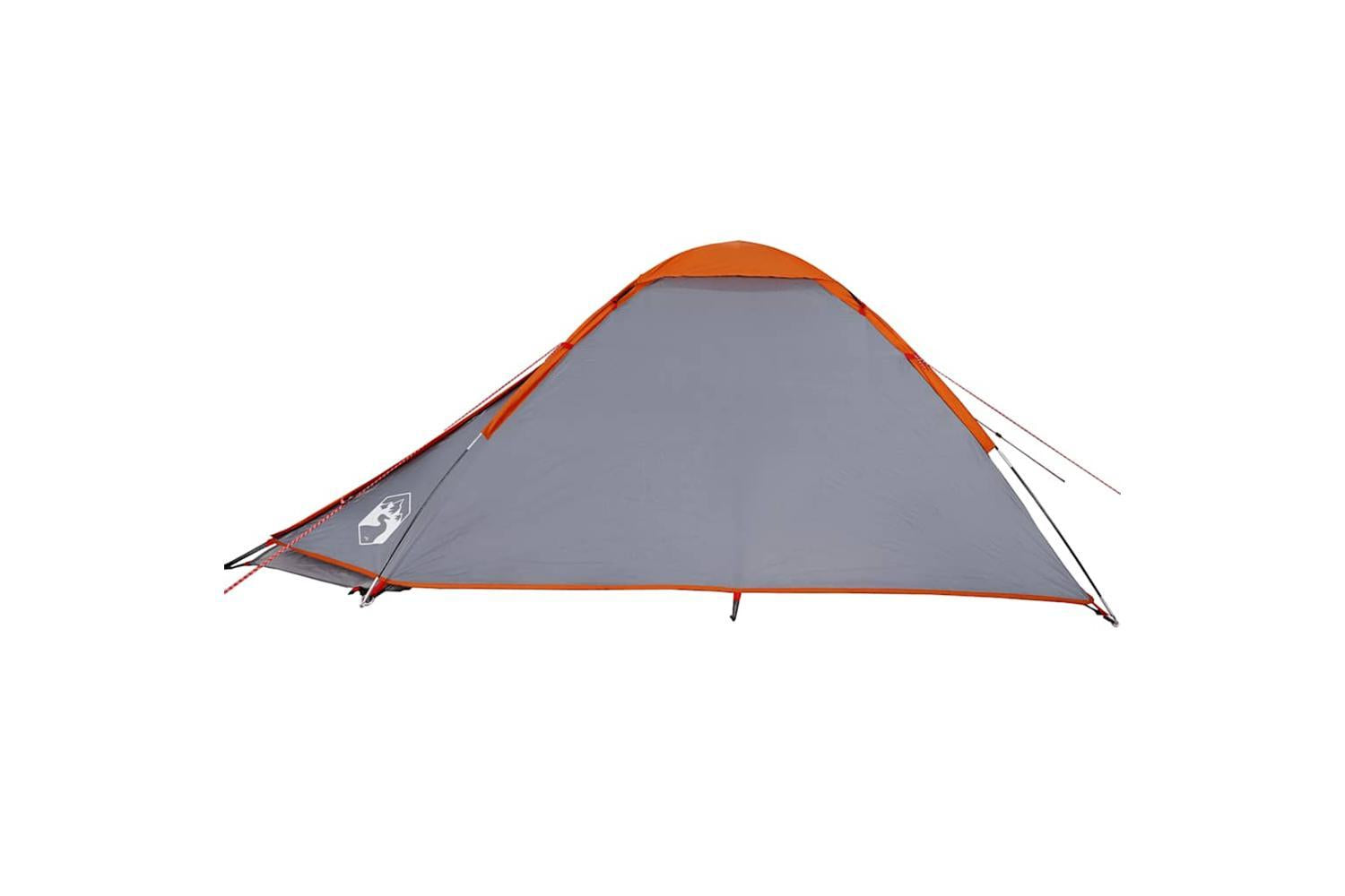 Vidaxl Camping Tent Dome 2-person Grey And Orange Waterproof-9