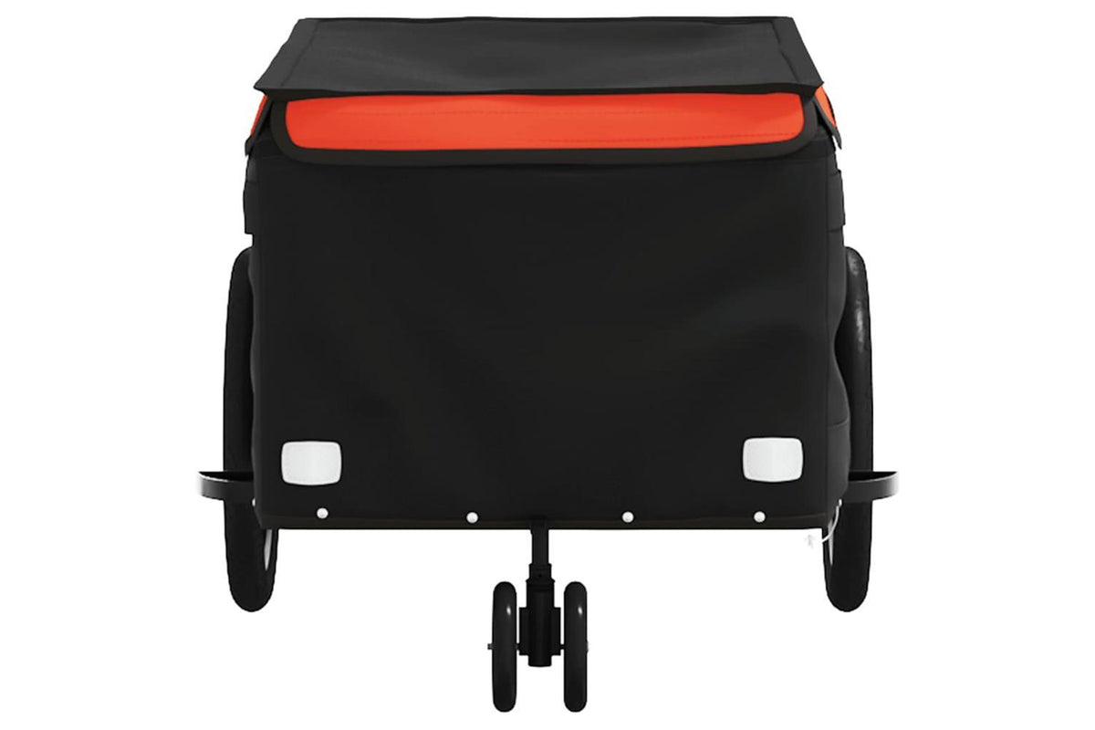 Vidaxl Bike Trailer Black And Orange 30 Kg Iron-6