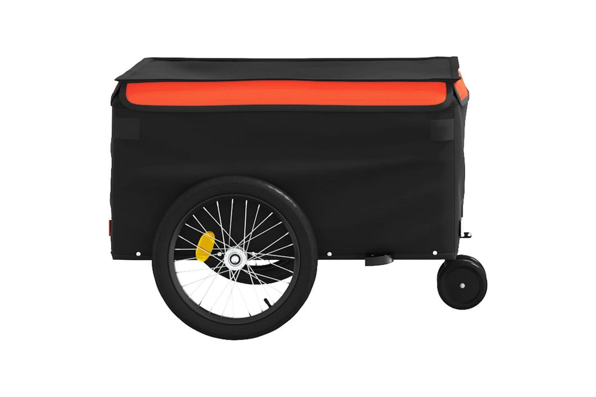 Vidaxl Bike Trailer Black And Orange 30 Kg Iron-7