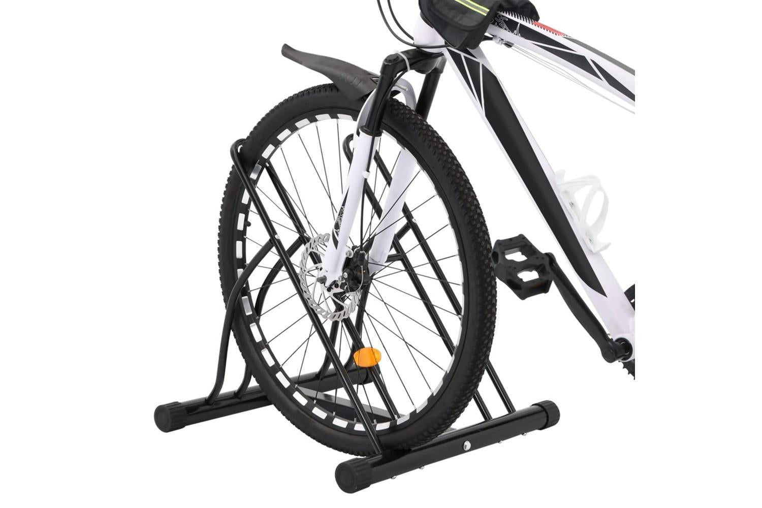 Vidaxl Bicycle Stand For 2 Bikes Floor Freestanding Steel-2