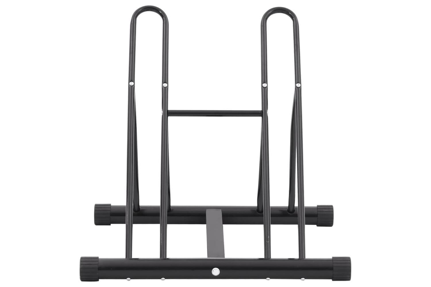Vidaxl Bicycle Stand For 2 Bikes Floor Freestanding Steel-3