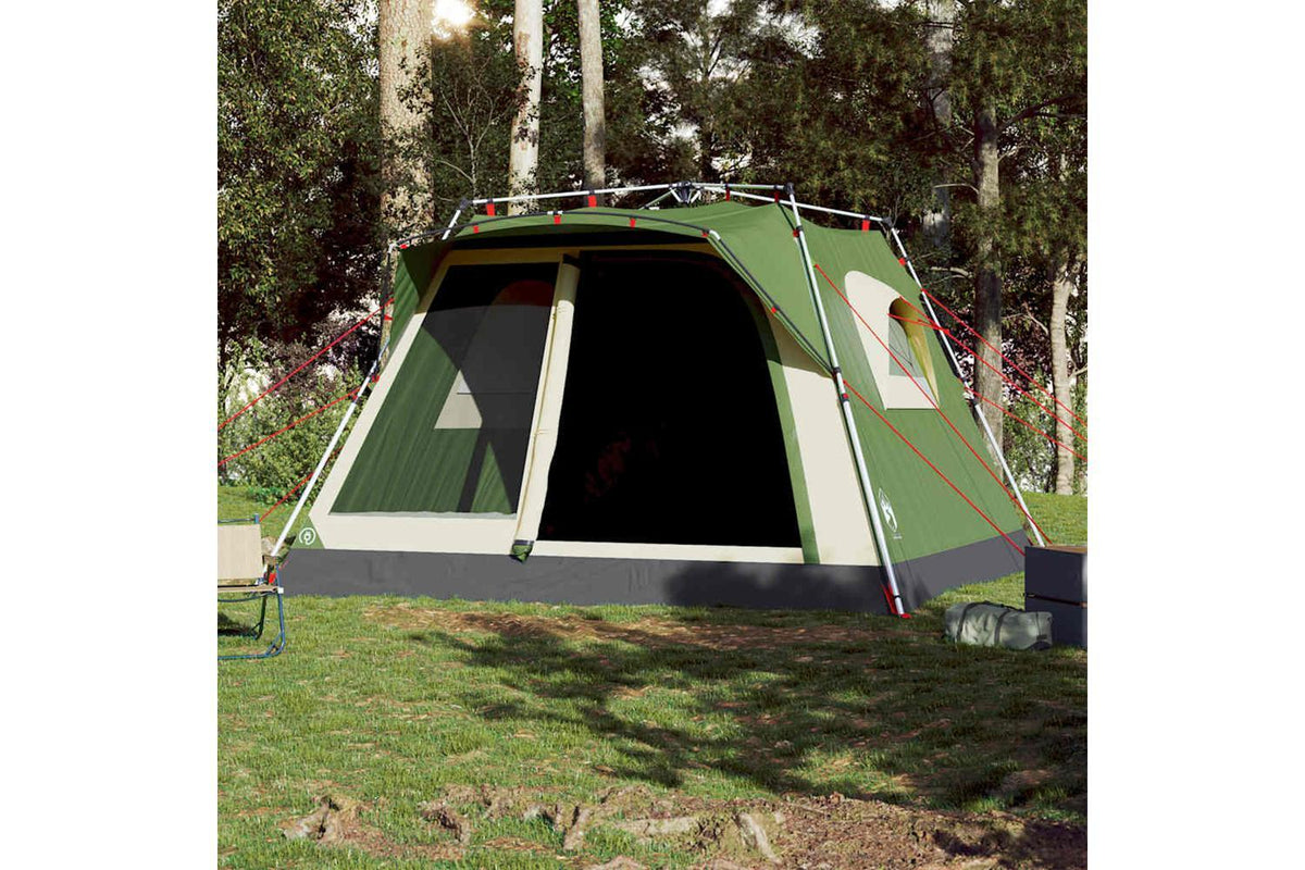 Vidaxl Family Tent Cabin 7-person Green Quick Release-3