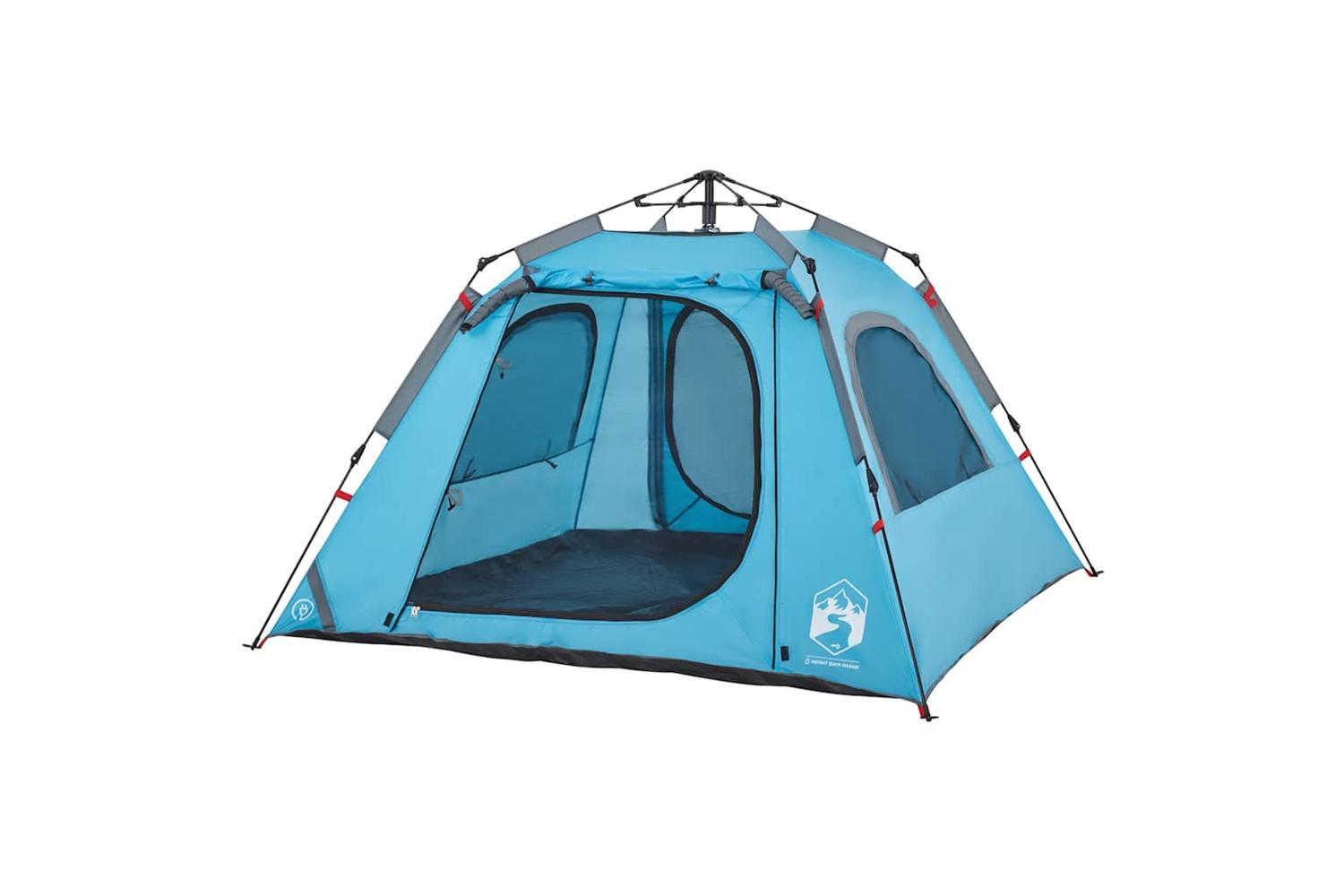Vidaxl Camping Tent Dome 4-person Blue Quick Release-5