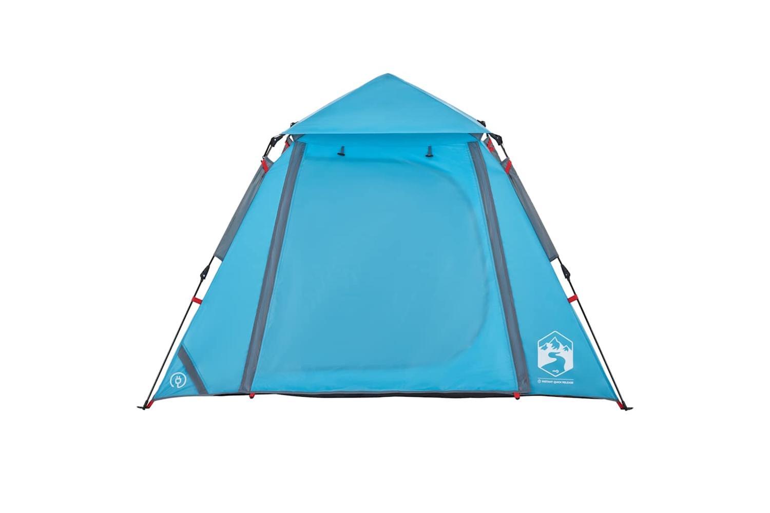 Vidaxl Camping Tent Dome 4-person Blue Quick Release-6