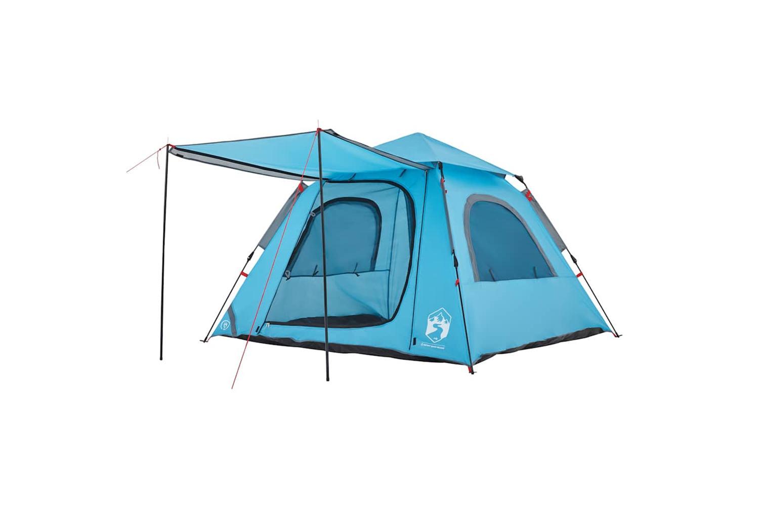 Vidaxl Camping Tent Dome 4-person Blue Quick Release-8