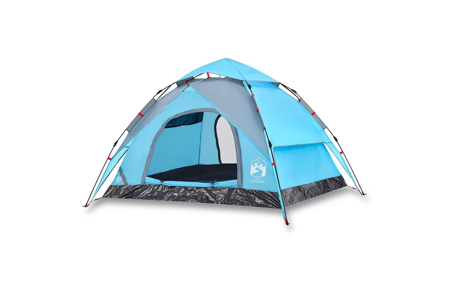 Vidaxl Camping Tent Dome 3-person Blue Quick Release-2