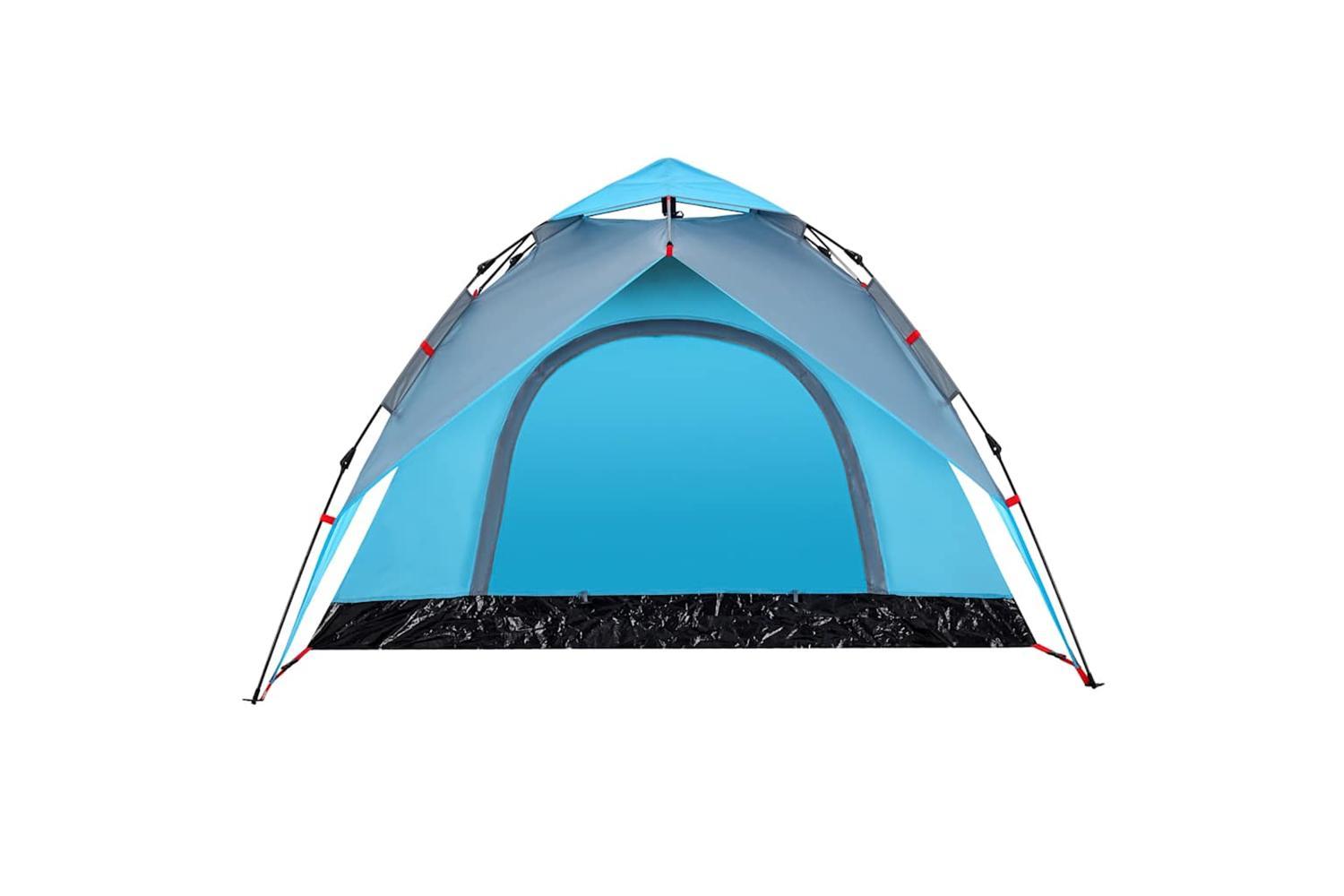 Vidaxl Camping Tent Dome 3-person Blue Quick Release-8