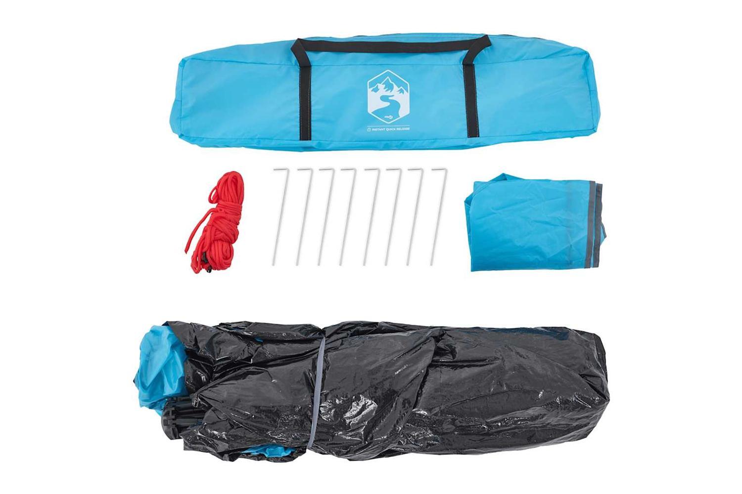 Vidaxl Camping Tent Dome 3-person Blue Quick Release-10