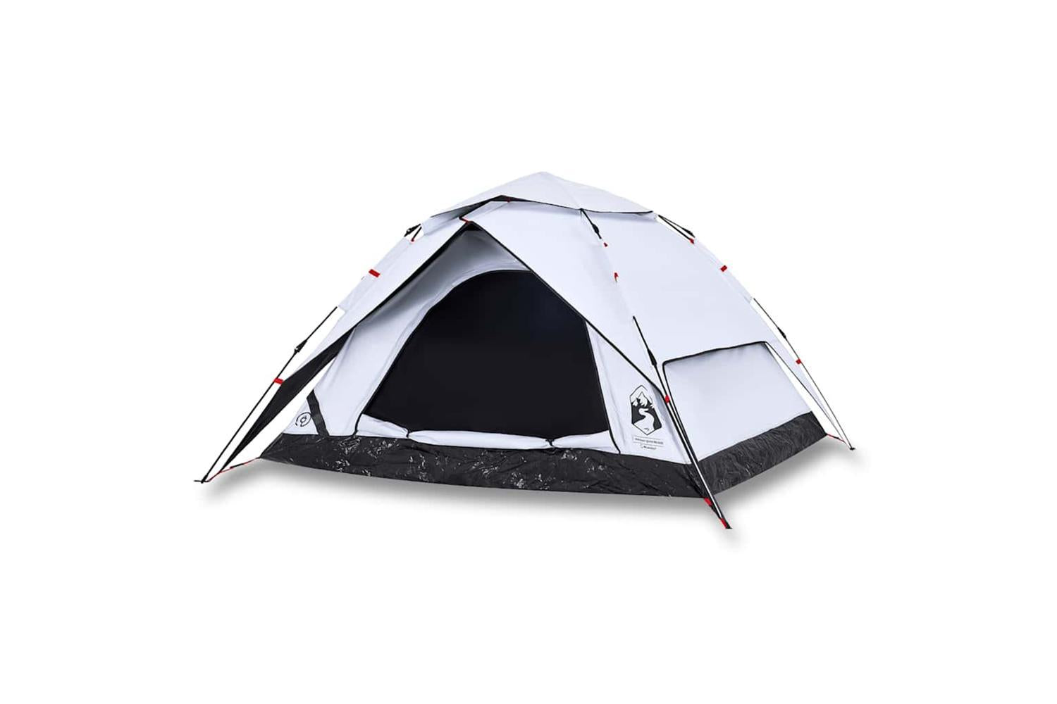Vidaxl Camping Tent Dome 4-person White Blackout Fabric Quick Release-2