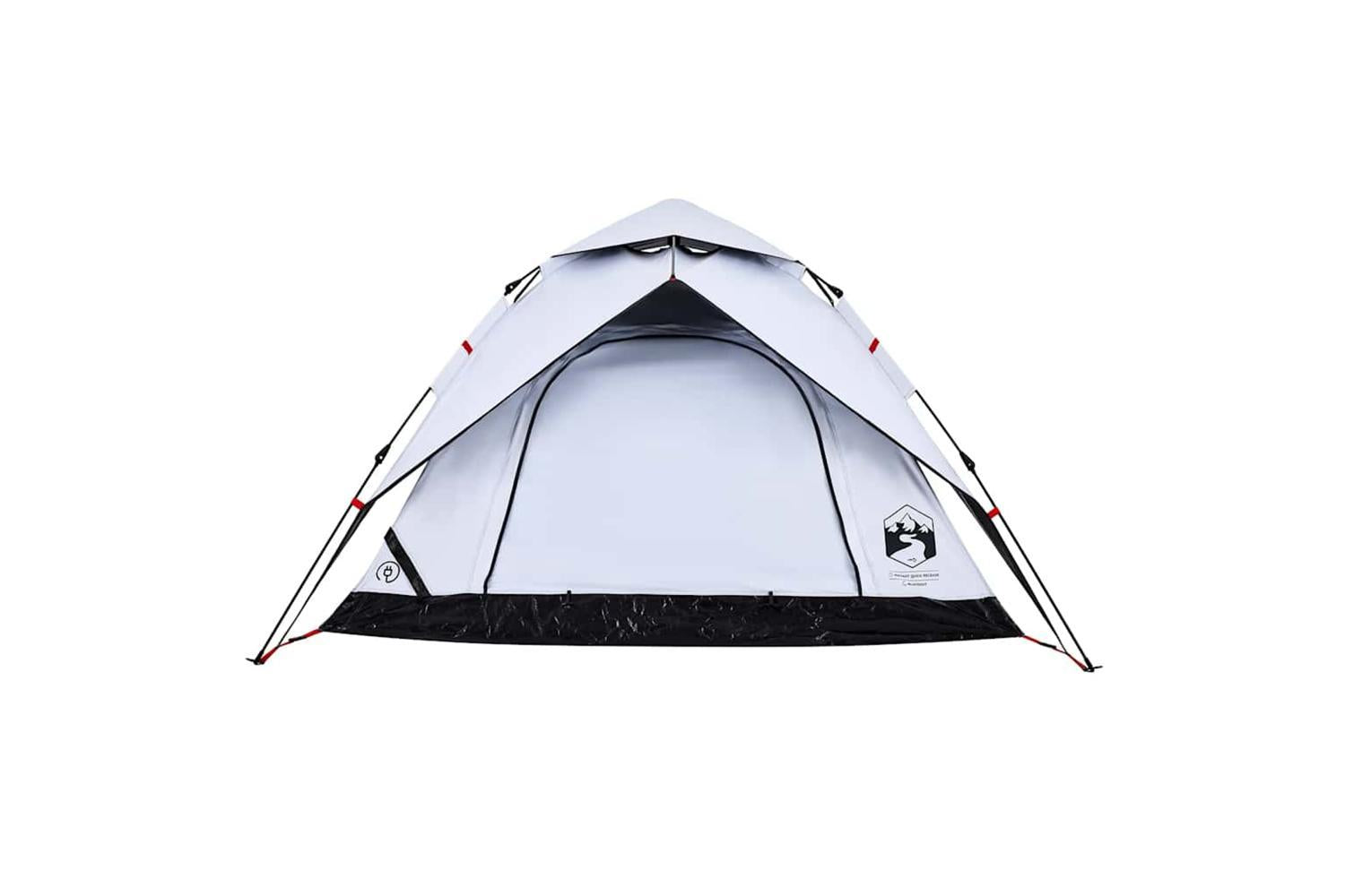 Vidaxl Camping Tent Dome 4-person White Blackout Fabric Quick Release-6
