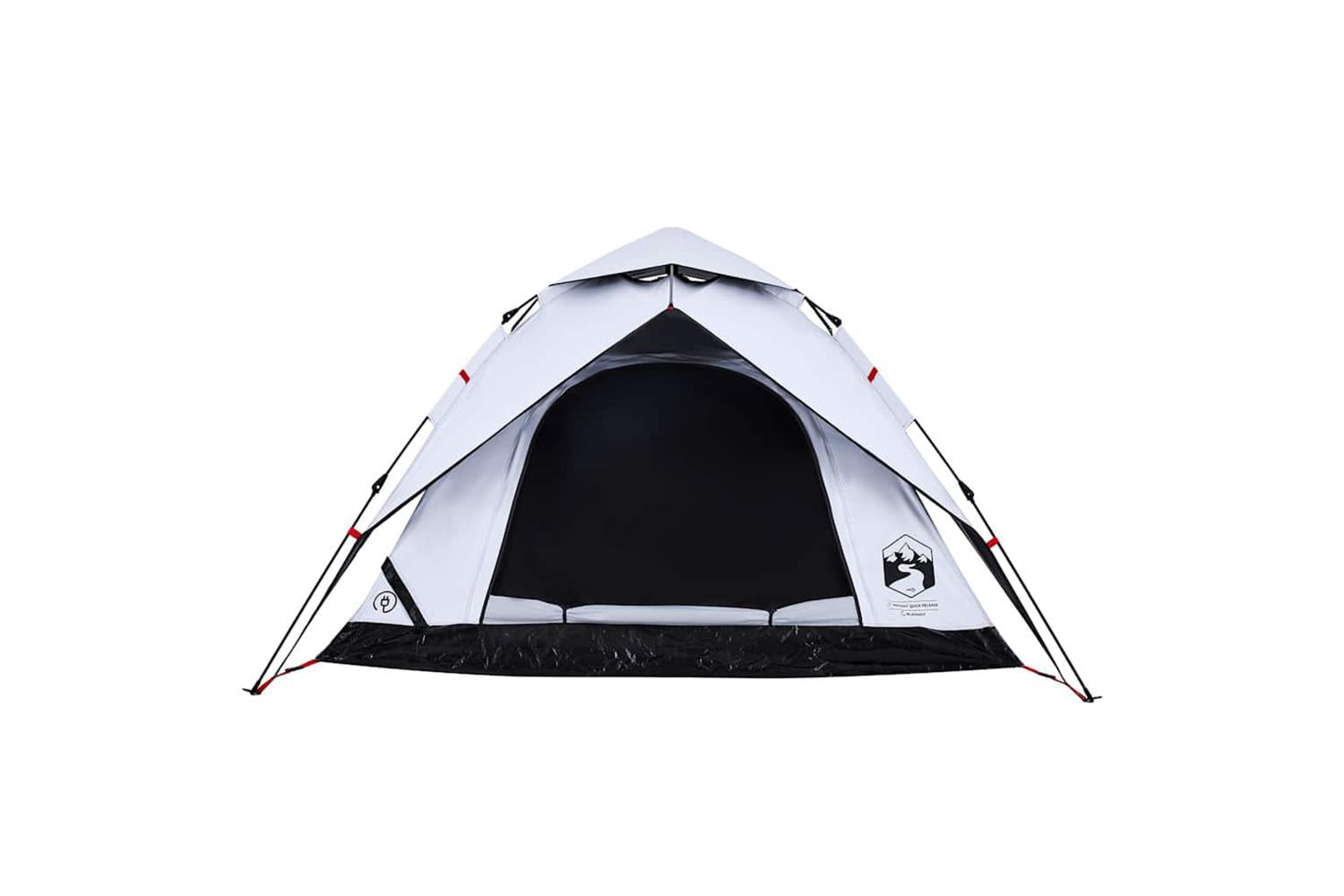 Vidaxl Camping Tent Dome 4-person White Blackout Fabric Quick Release-7