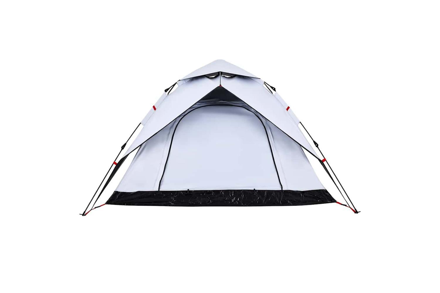 Vidaxl Camping Tent Dome 4-person White Blackout Fabric Quick Release-8