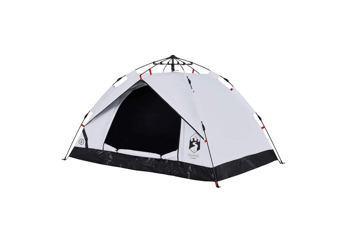 Vidaxl Camping Tent Dome 2-person White Blackout Fabric Quick Release-4