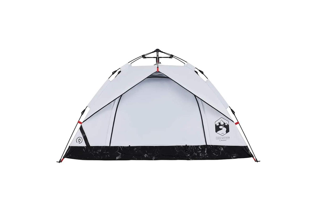 Vidaxl Camping Tent Dome 2-person White Blackout Fabric Quick Release-5