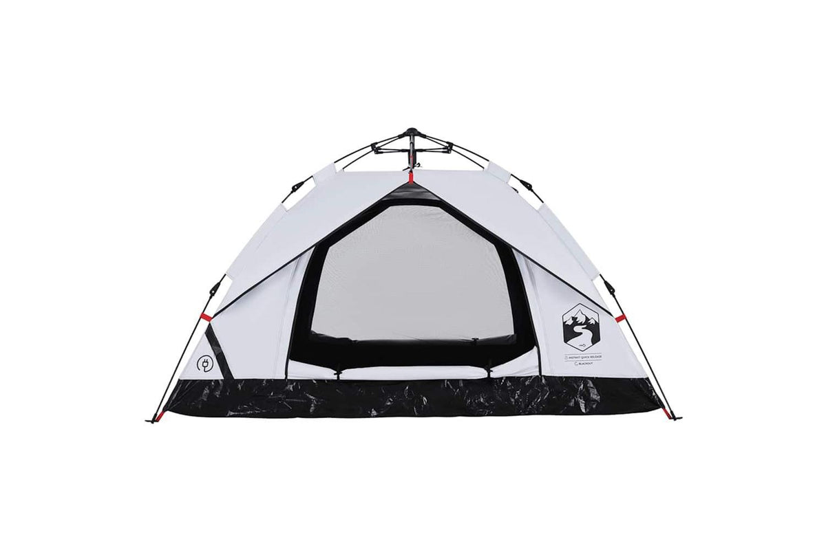 Vidaxl Camping Tent Dome 2-person White Blackout Fabric Quick Release-7