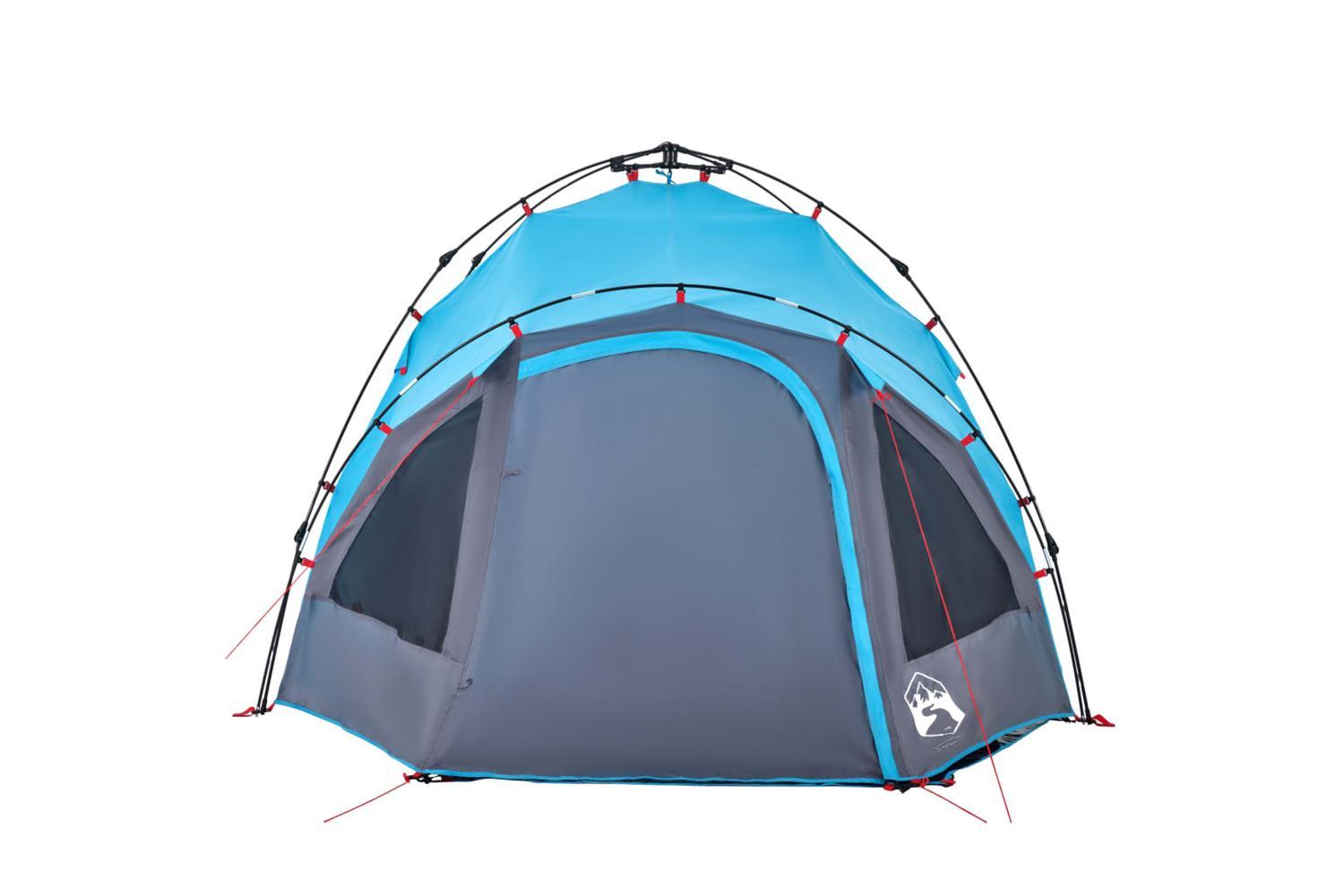 Vidaxl Camping Tent Dome 3-person Blue Quick Release-5