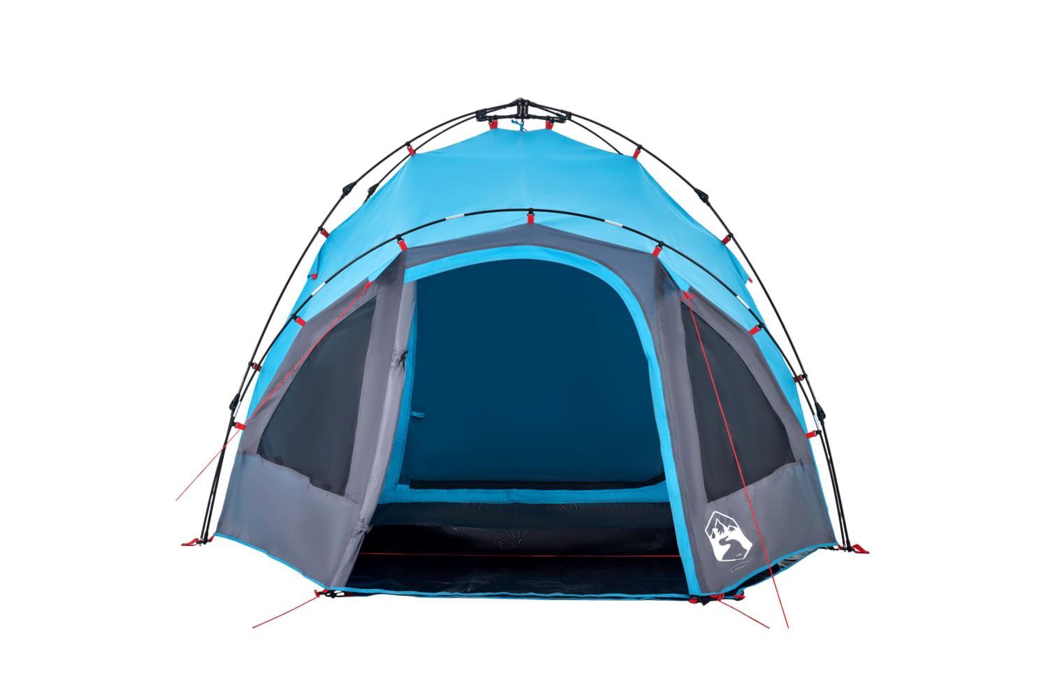 Vidaxl Camping Tent Dome 3-person Blue Quick Release-6