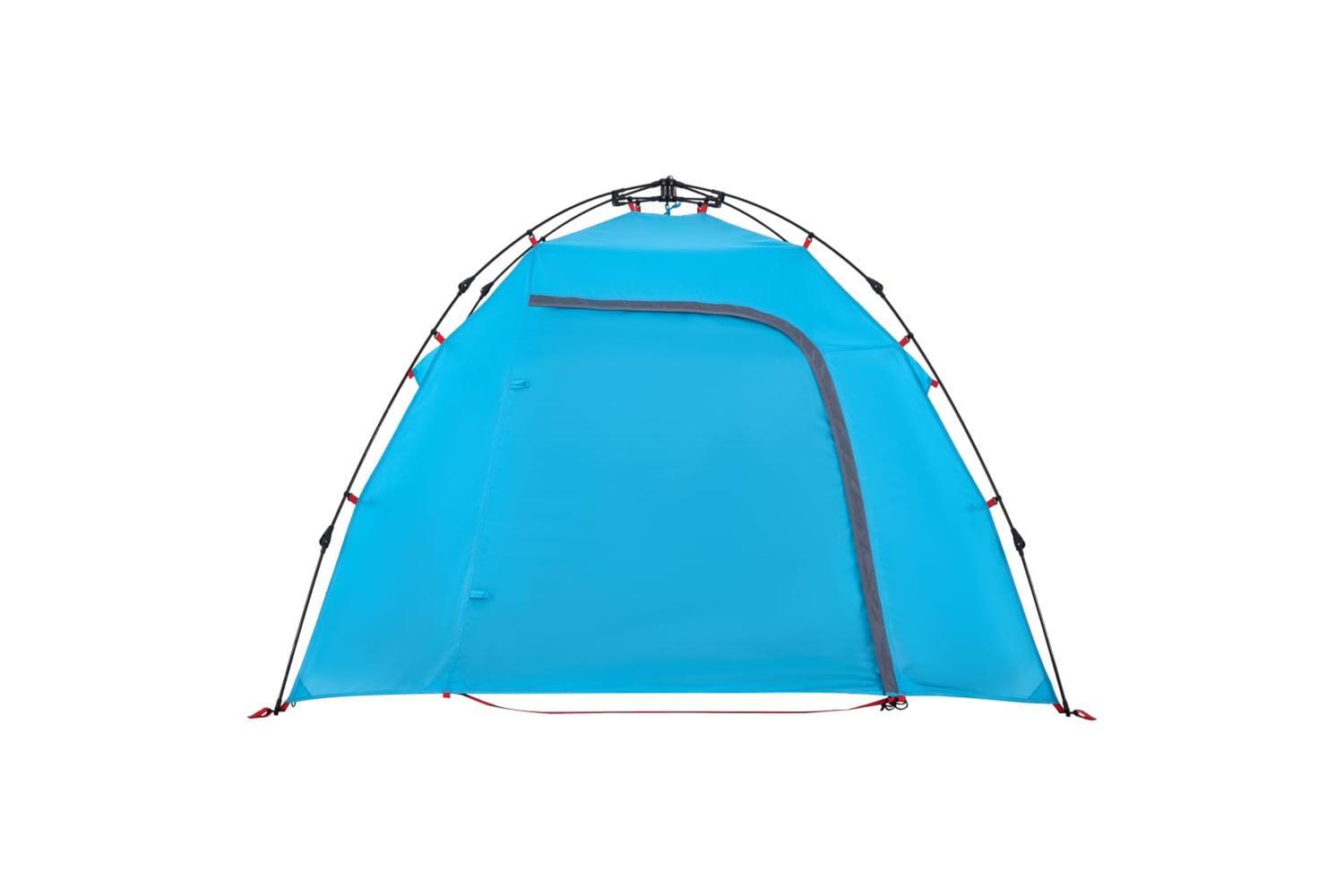 Vidaxl Camping Tent Dome 3-person Blue Quick Release-8