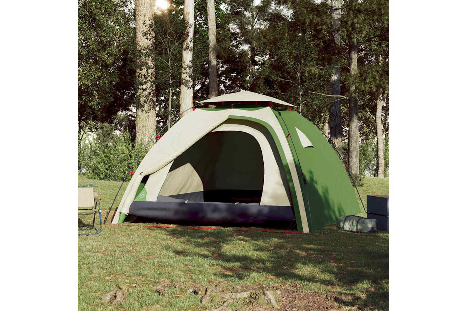 Vidaxl Camping Tent Dome 4-person Green Quick Release-3