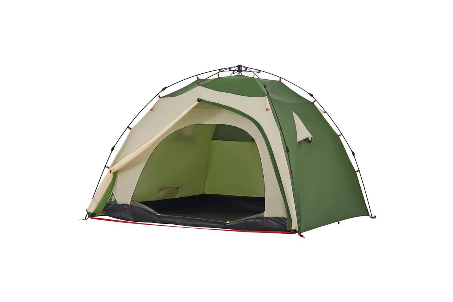 Vidaxl Camping Tent Dome 4-person Green Quick Release-5