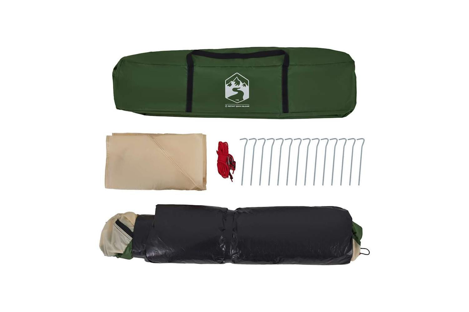 Vidaxl Camping Tent Dome 4-person Green Quick Release-10