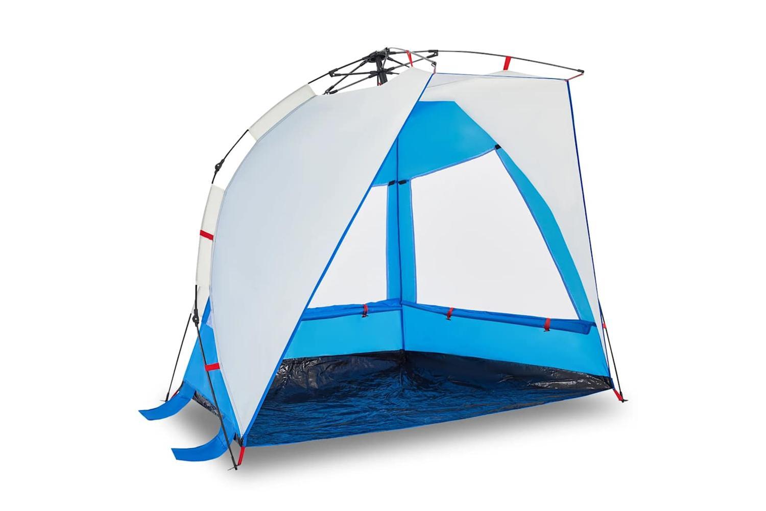 Vidaxl Beach Tent 2-person Azure Blue Quick Release Waterproof-2