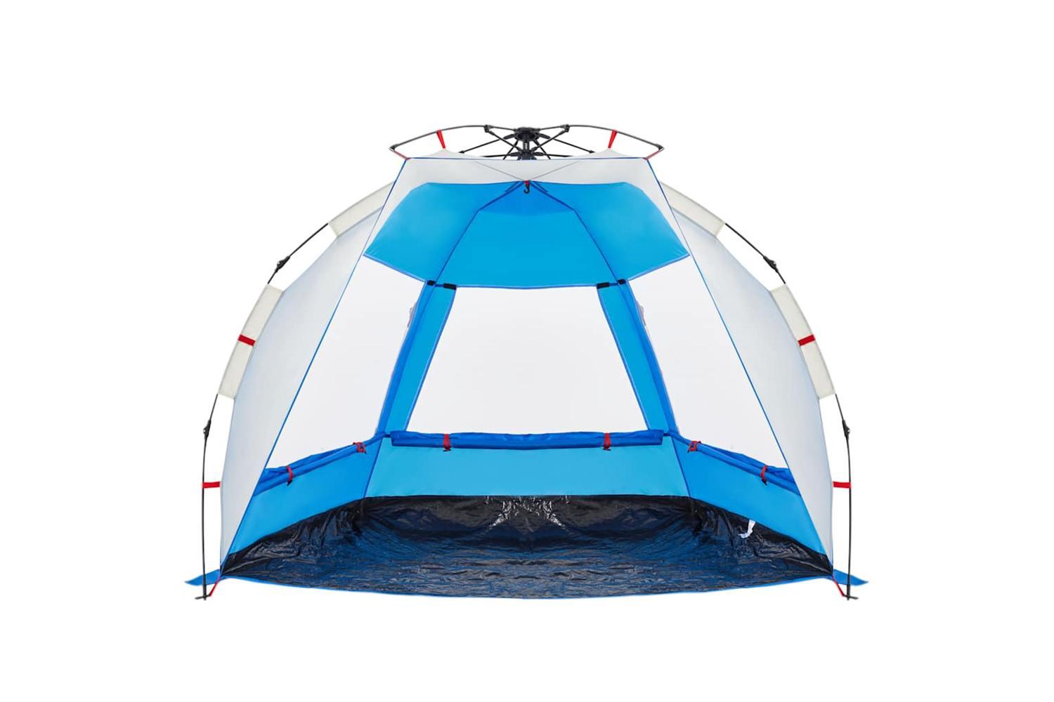 Vidaxl Beach Tent 2-person Azure Blue Quick Release Waterproof-5